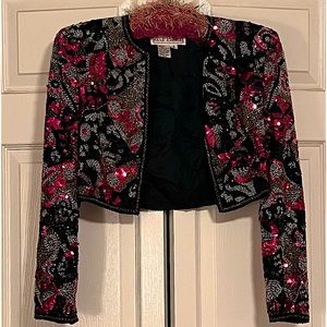 A.J.  Bari Sequin Mardi-Gras jacket